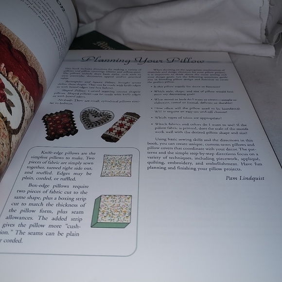 Lot of 2 Pillow quilting books: Pillow Party!, Museum Candlewicking Pillows GC S - Picture 7 of 8